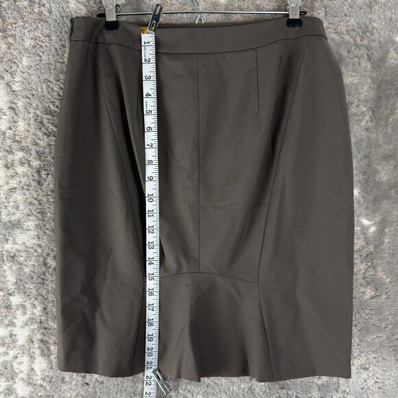 NEW Ann Taylor Petite Size 10P Wool Pencil Knee Length Skirt Gray Career NWT - Picture 2 of 9